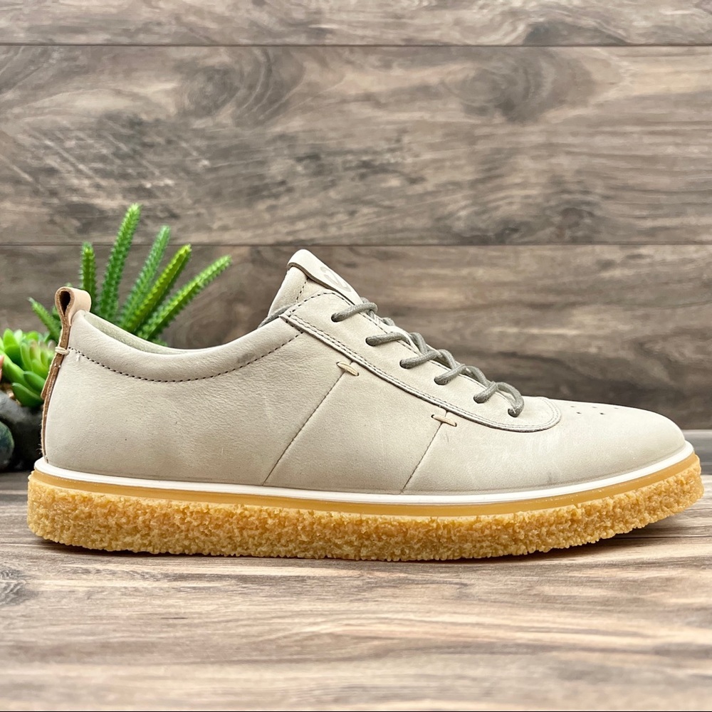 NIB Ecco Crepetray Leather Sneaker Sage - Picture 6 of 15